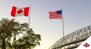 Canada and USA flags
