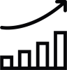 Icône graphique d’un graphique en croissance.